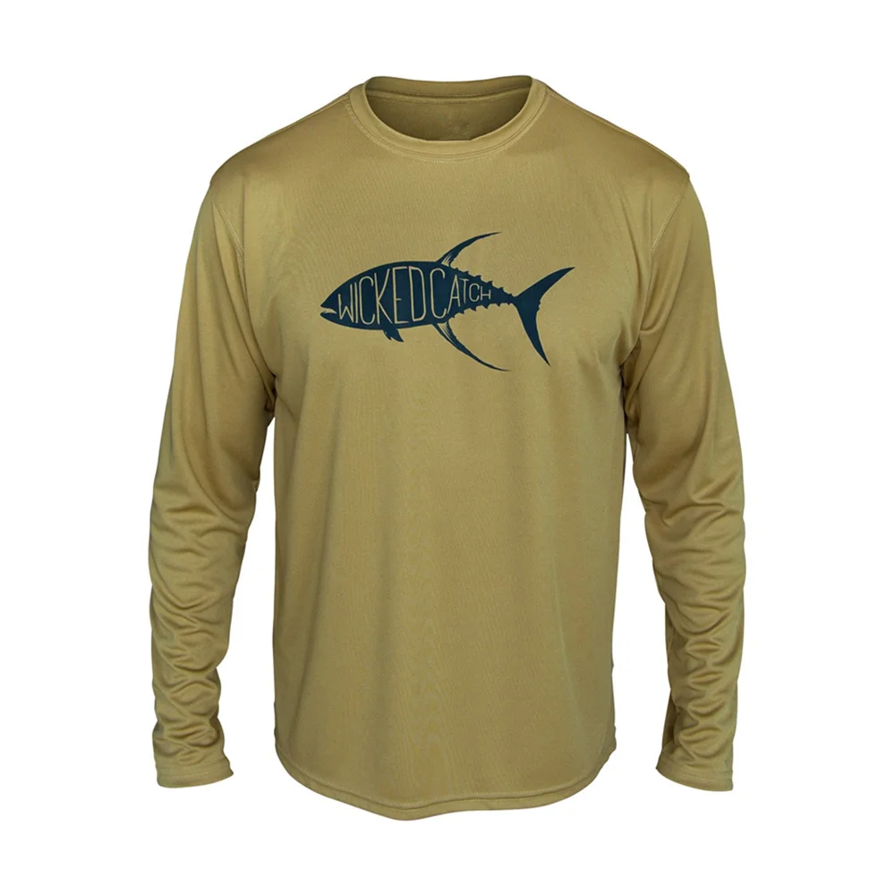 Fishing Season Men's Long Sleeve Uv Protection Shirt UPF 50 Clothing Crewneck Print Camisa De Pesca Fishing Quick Dry Jerseys