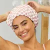 Kitsch Luxury Shower Caps for Women Reusable Waterproof - Flexi Satin Lined, Quick-dry,Stylish Hair Cap for Long & Short Hair 2