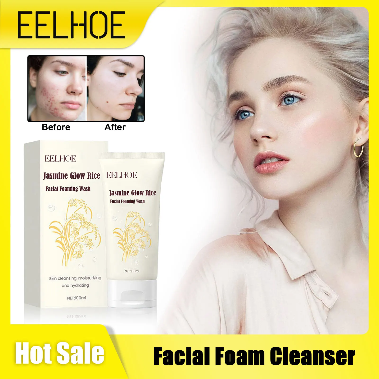 

Whitening Facial Cleanser Deep Mild Pore Cleansing Anti Freckle Dark Spots Remove Acne Blackhead Oil Control Facial Foaming Wash