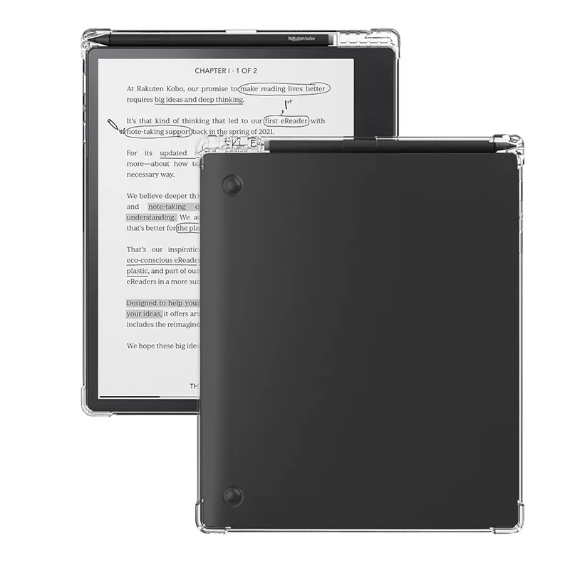 Shockproof TPU Clear Cover Case with Pen Slot - Soft Protective Skin