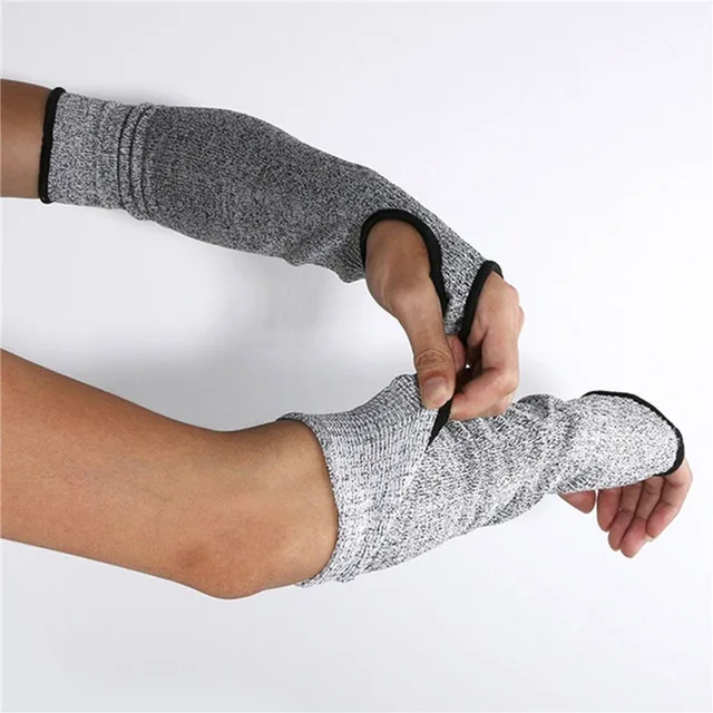 1Pc Level 5 HPPE Cut Resistant Anti-Puncture Work Protection Arm Sleeve Cover Anti-cut Level 5 Safety Work Gloves Cut Gloves 4