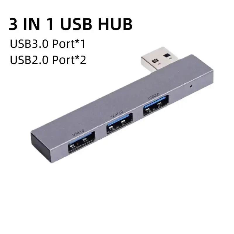 Ultra-Slim 3-Port High-Speed USB Hub Adapter