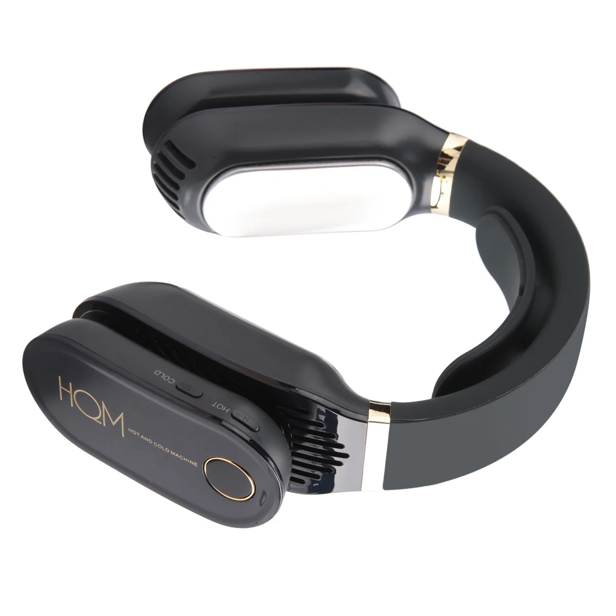 

Mini Portable Air Conditioner Neck Fan Rechargeable Small Bladeless Fan Cooling USB Silent Fan Air Cooler(Black)