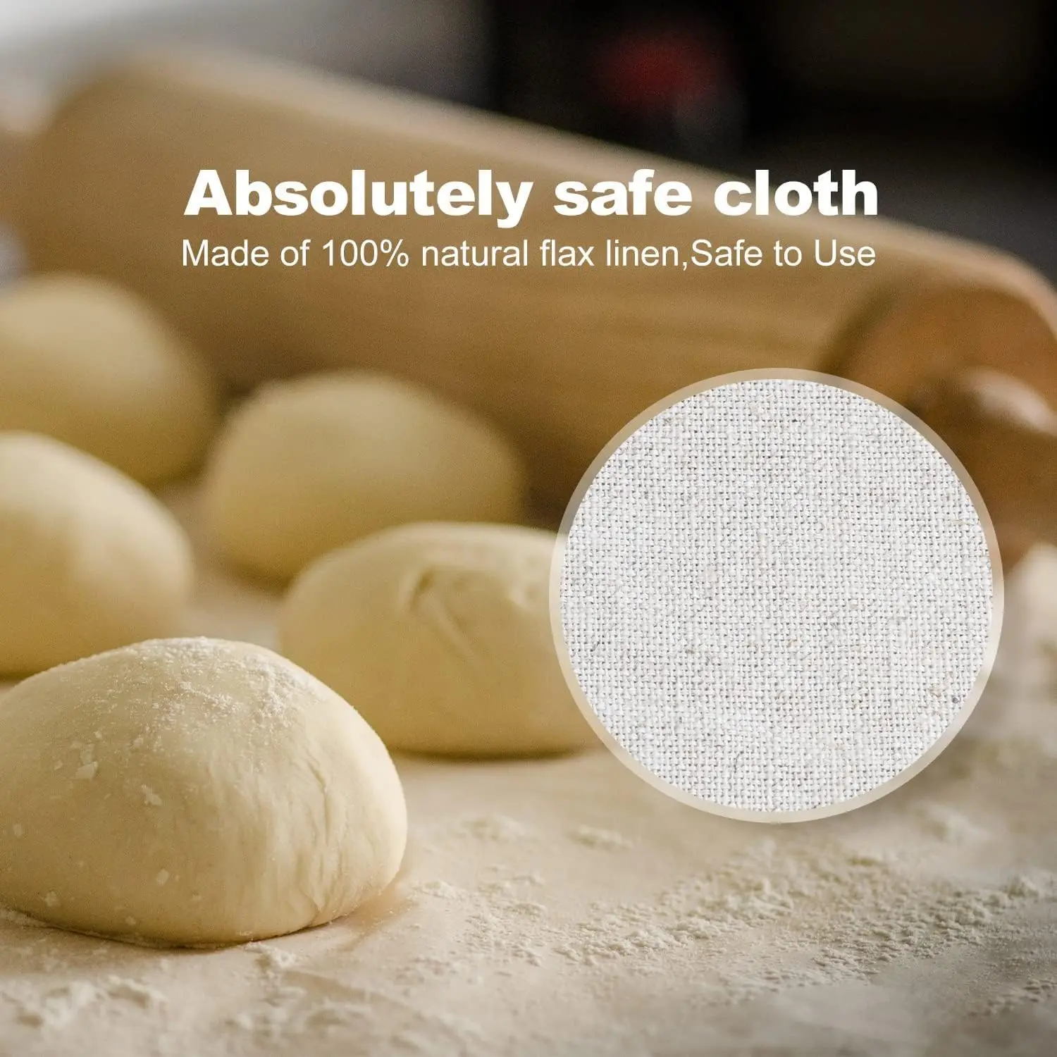 Baking Cloth Bakers Cloth Professional Bakers Dough Couche Linen Fermented Cloth Dough Bread Baguette Flax Baking Mat