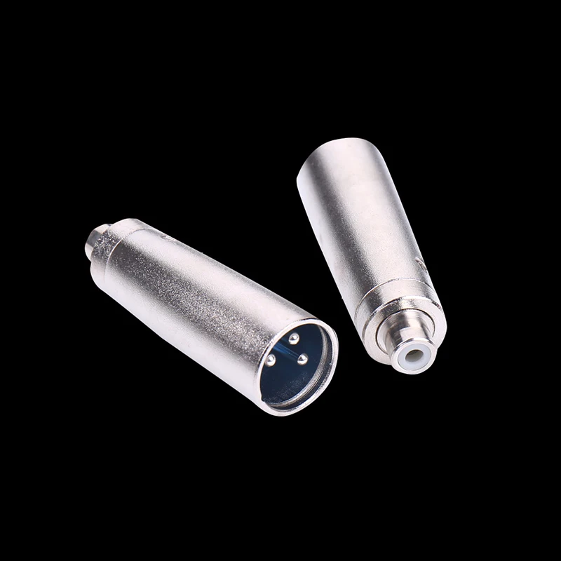 

3 Pin XLR Plug Male to RCA Female Audio Jack Adapter Connector for Microphone Amplifier Speaker High Quality