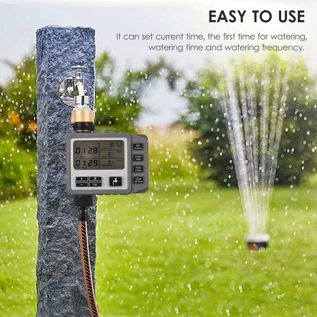Lepmerk Digitális Öntözési Időzítő -Öntözés Programozható Kültéri Automatikus Öntözőberendezés A Gyep Kertjének Üvegházához - Image 6