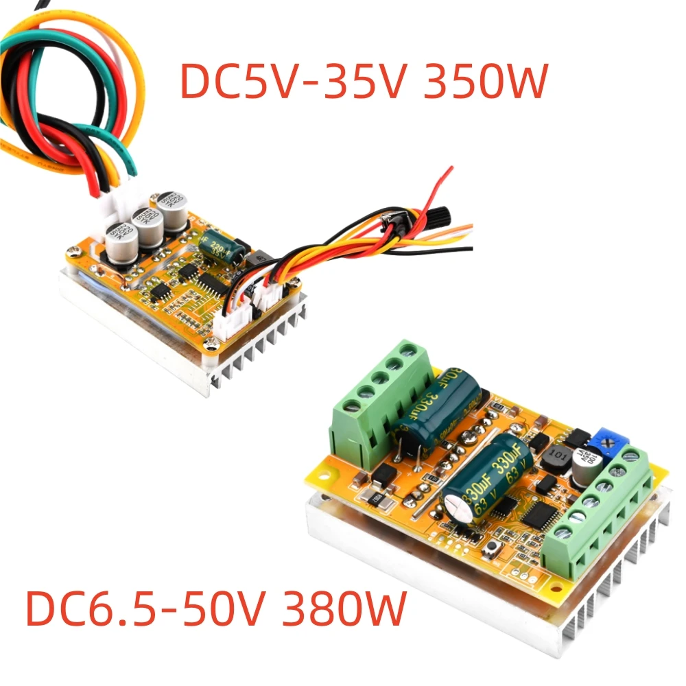 Three-phase DC Brushless Motor Controller DC6.5-50V 380W BLDC PWM signal Without Hall Sensor Hall Motor Control Driver Board,dc motor speed controller