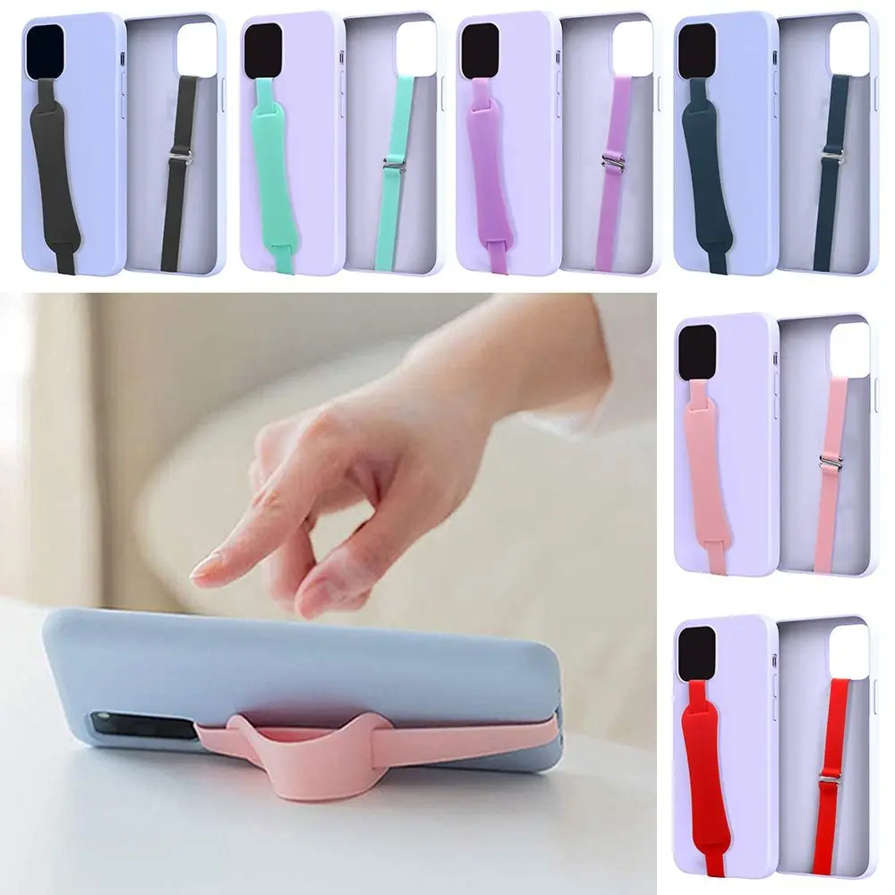 Elastic Silicone Grip Loop Wristband with Soft Phone Strap