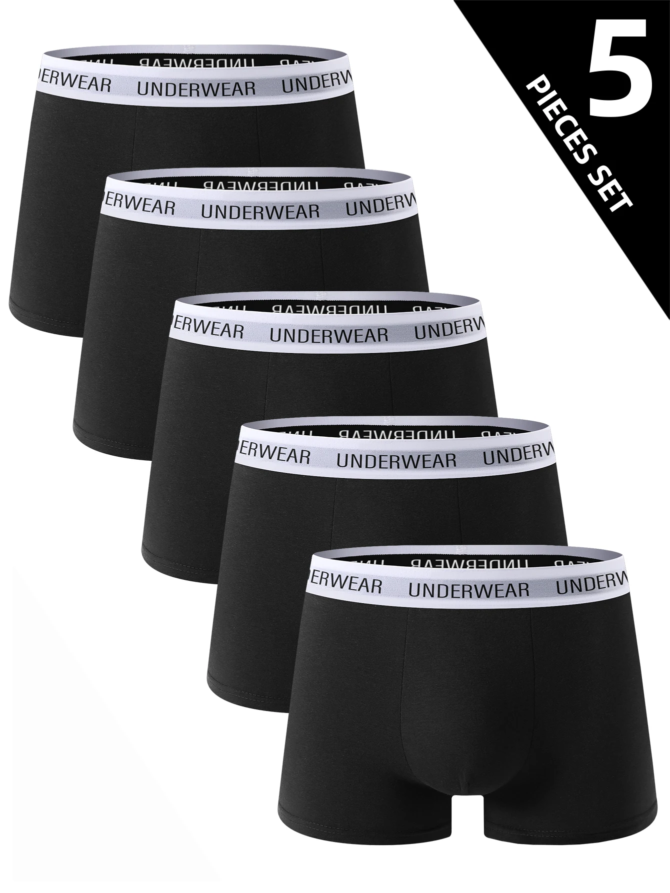 5 قطعة سراويل بوكسر رجالية مريحة لينة تنفس الراقية العصرية ملابس داخلية للرجال عادية الرياضة اللياقة البدنية الرجال الملاكمين ملخصات