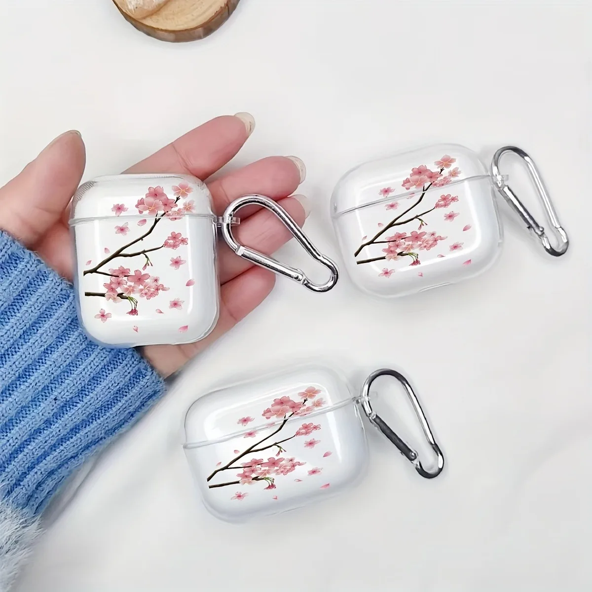 Clear Soft Protective AirPods Case with Keychain