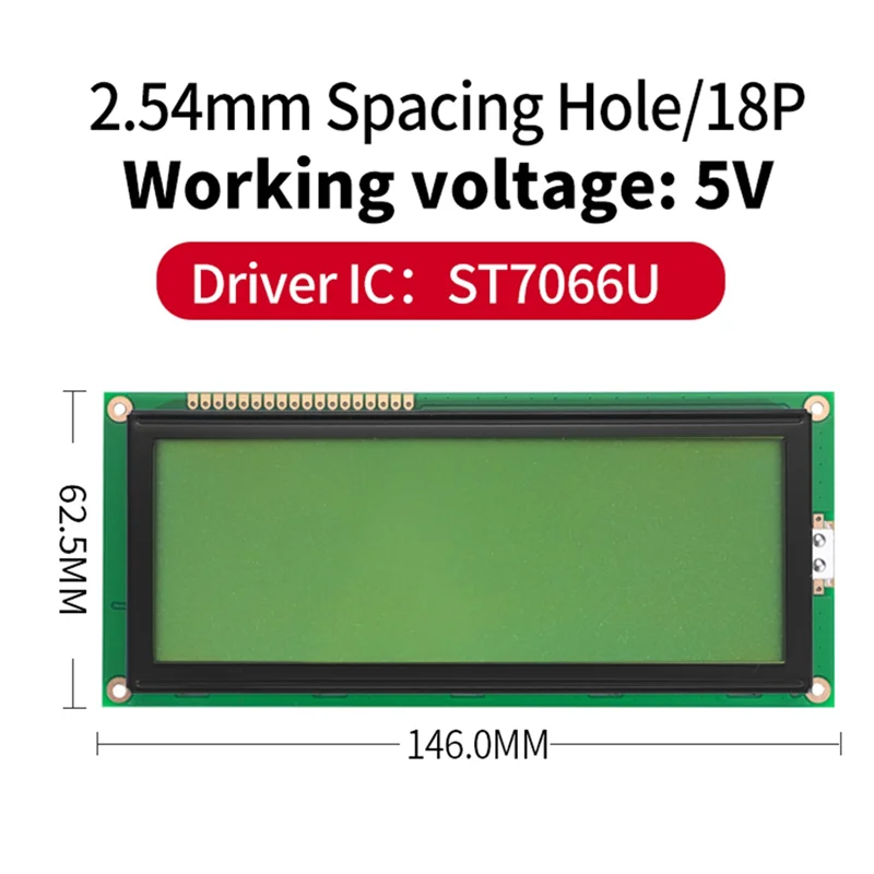 [NEW A09R】 WH2004L 20X4 Gharacter 대형 COB 5V 노란색 녹색 화면 LCD 디스플레이 모듈 20X4 해상도