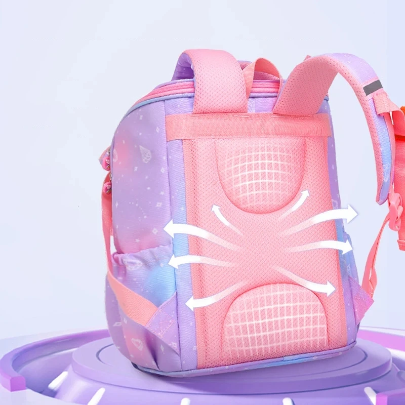 1-5 Grade Primary School Students Backpack Girls Schoolbag 3D Cartoon Unicorn School Bag Children Cute Rainbow Mochila Escolar 6