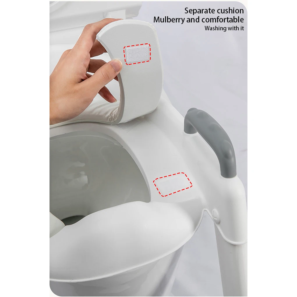 Baby Potty Chair Height Adjustable Household Training Seat with Ladder 5