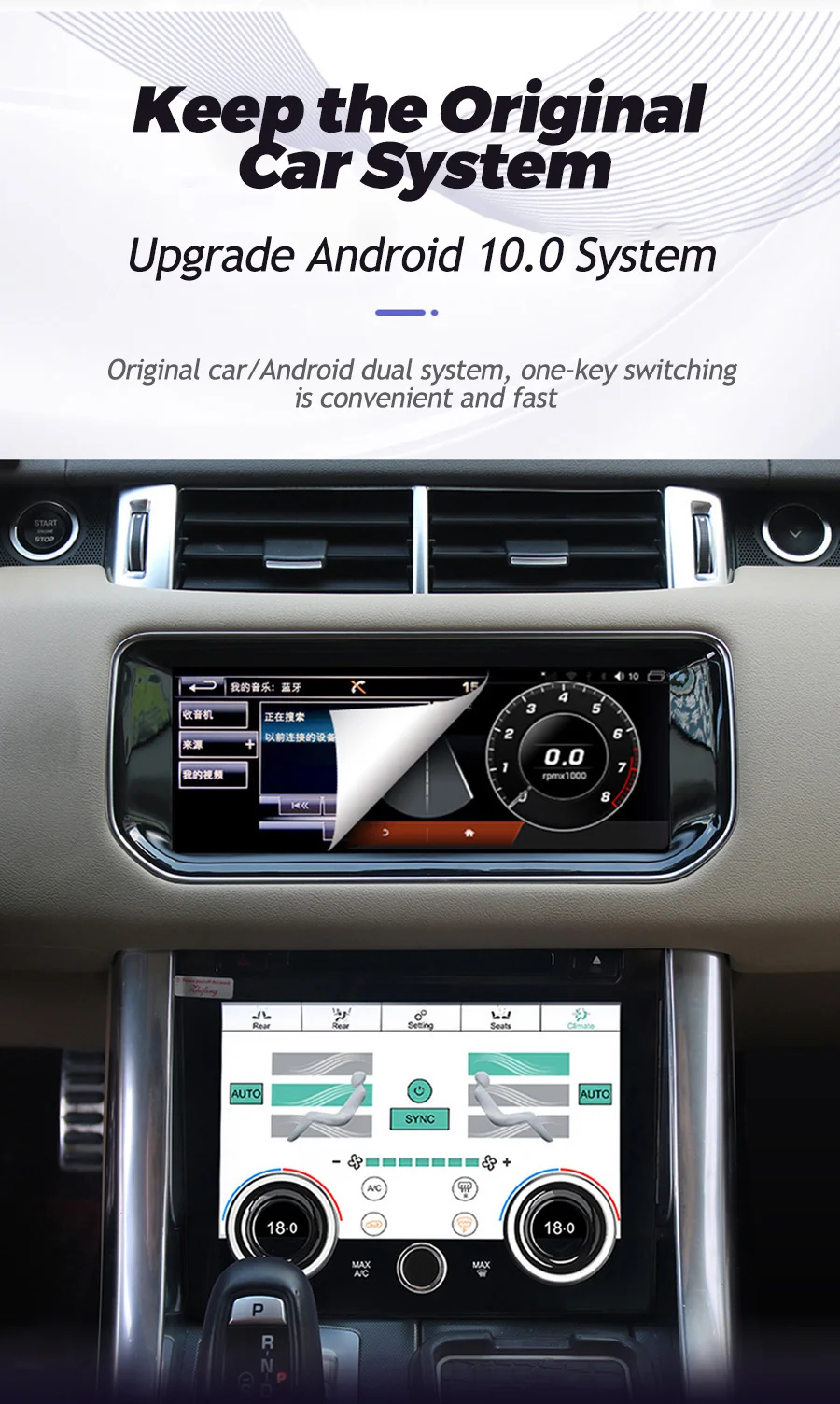For Benz C GLC 2016-2022 Dual Touch Screen Stereo GPS Navigation Car Radio Carpl