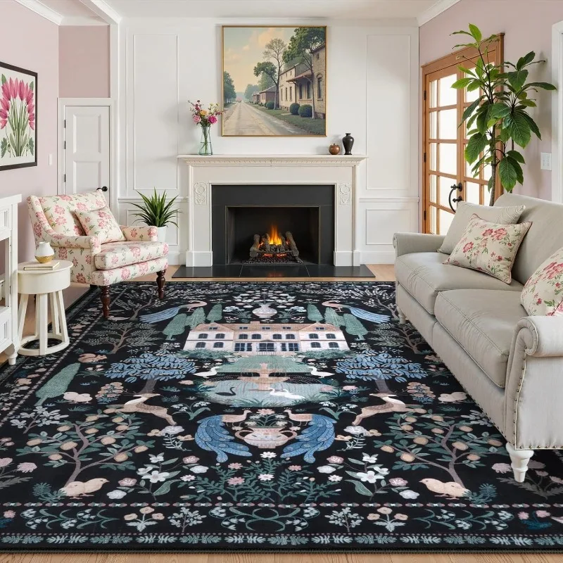 Modern Abstract Living Room Carpet Luxury Large Bedroom Bedside Decorative Rug Ideal Soft Non-slip Sofa Coffee Table Floor Mat 2