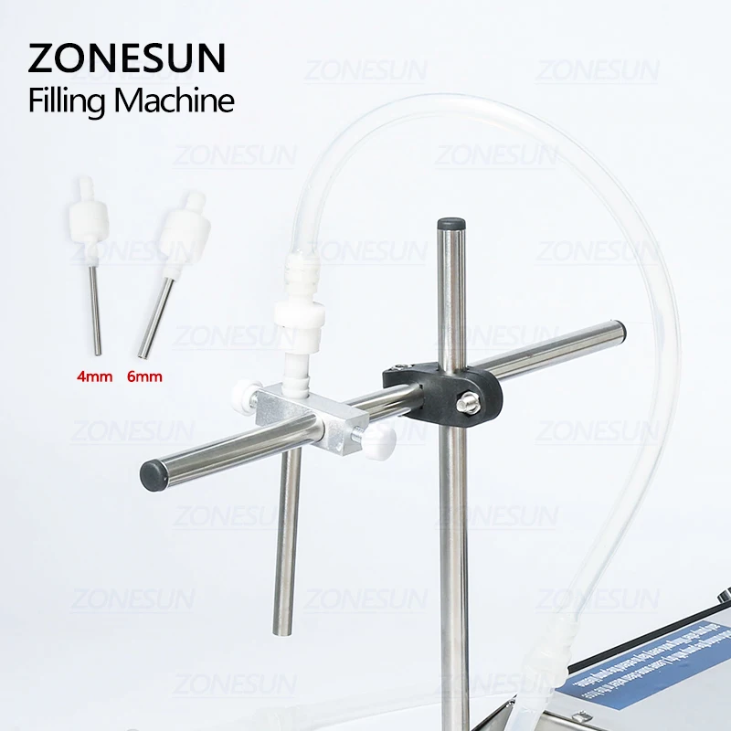Liquid filling machine filling machine ZONESUN Electric Liquid Filling Machine Semi-automatic Diaphragm Pump Drink Bottle Beverage Juice Soy Sauce Soya Milk Packaging