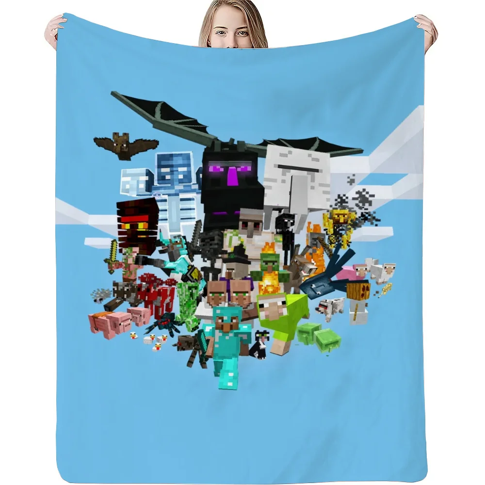 Designer Throw Blanket for Sofa Decoration Minecraft Plaid Blankets & Throws Interior for Home Fluffy Soft Blankets King Size 4