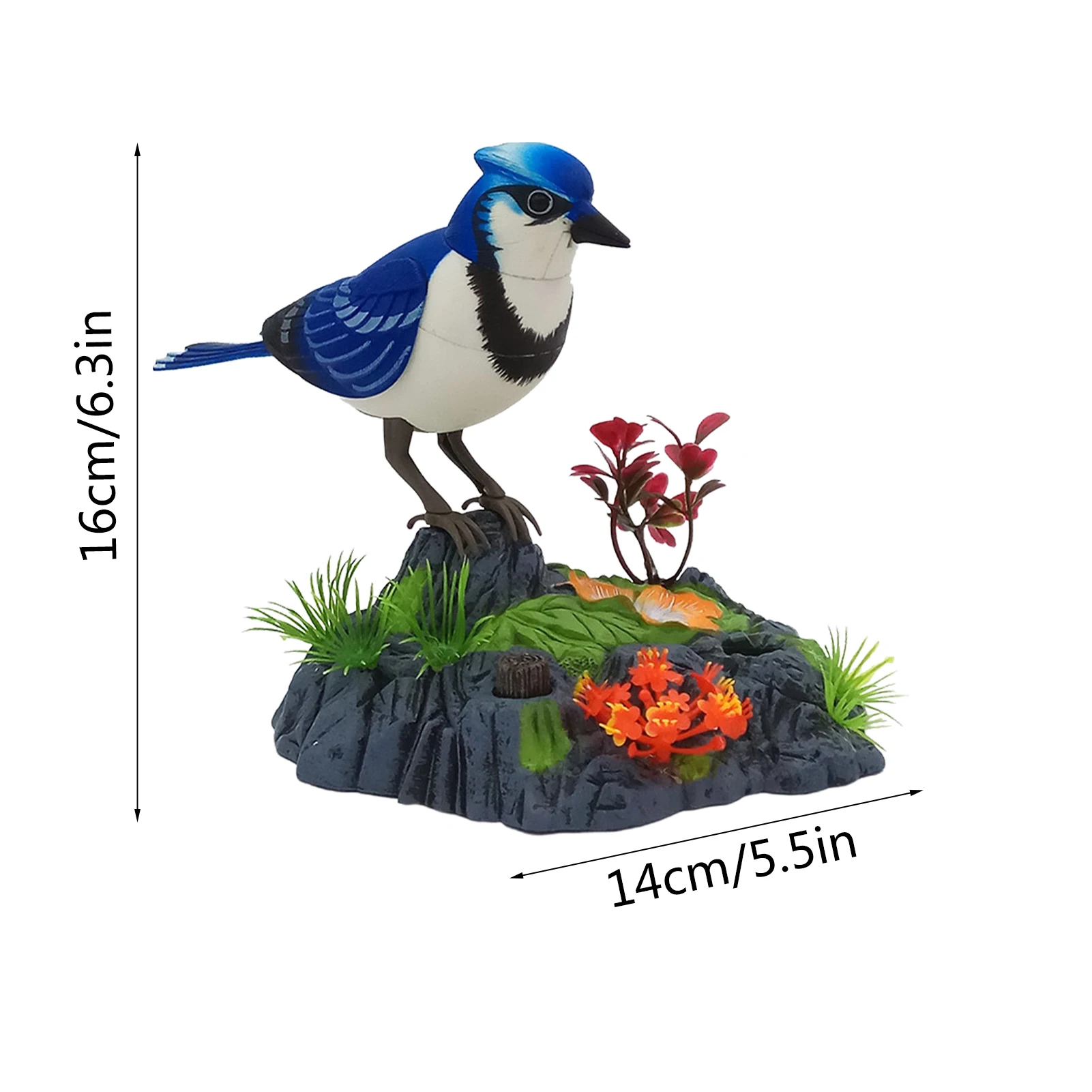 Electric Simulation Voice Control Parrot Toy Musical Magpie Talking Electronic Pet Bird Model Home Room Ornament Accessories 6