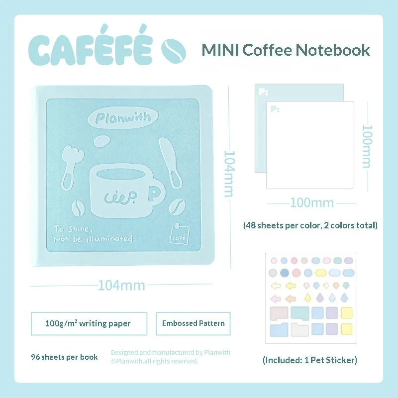 Charming Mini Notebook Planner with Soft PU Cover & Stylish Two-Tone Pages
