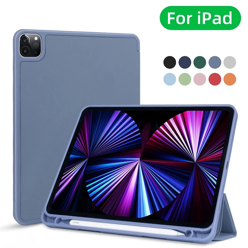 Per Ipad 10Th Generation Pro 11 12.9 2022 Smart Cover Per Ipad 9Th 8Th 7Th 10.2 Custodie Per Ipad Mini 6 Air 5 4 Con Portamatite