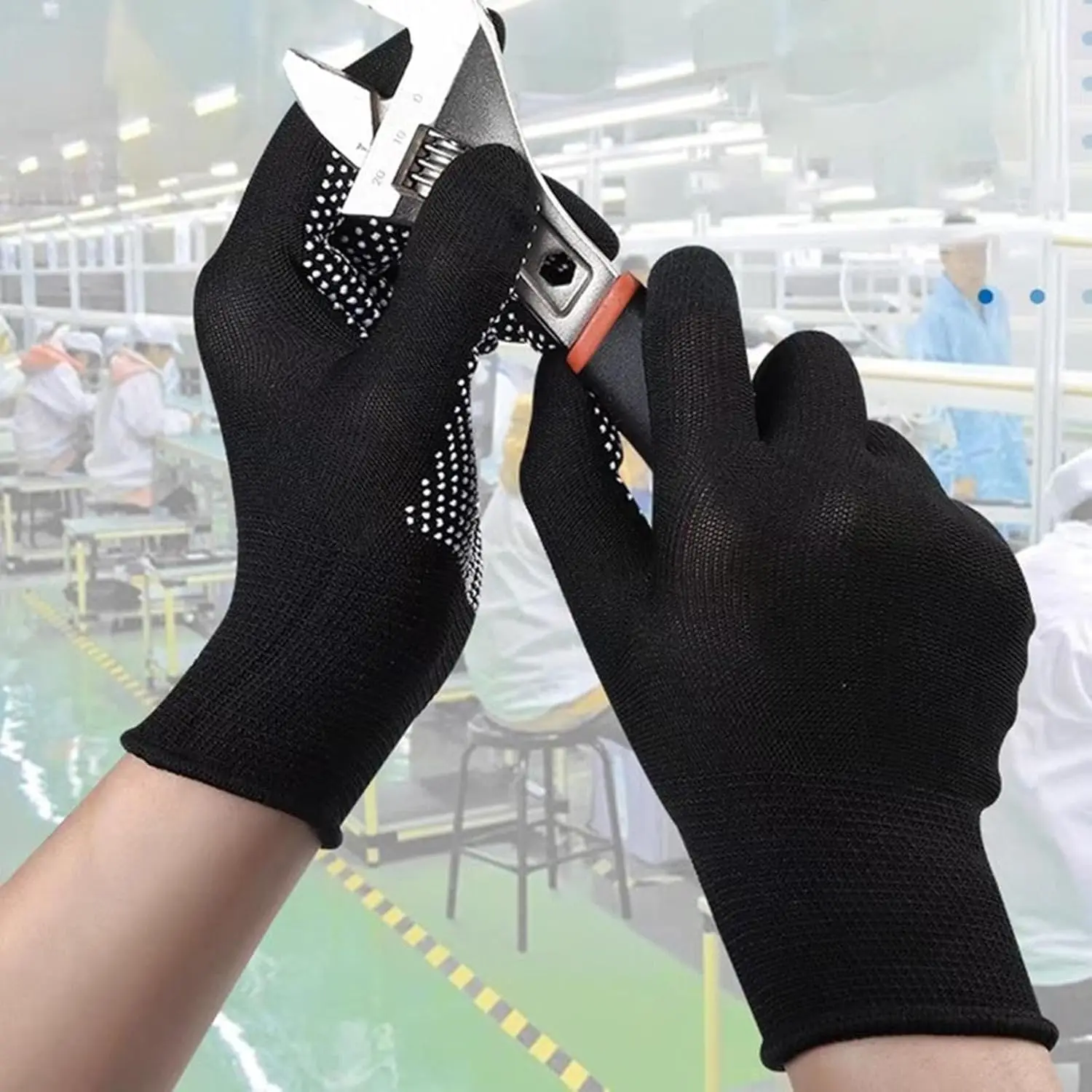 Non Slip Touchscreen Gloves for Men Women Nylon Breathable Half Finger Outdoor Iding Sport Fitness Cycling Garden Labor Gloves