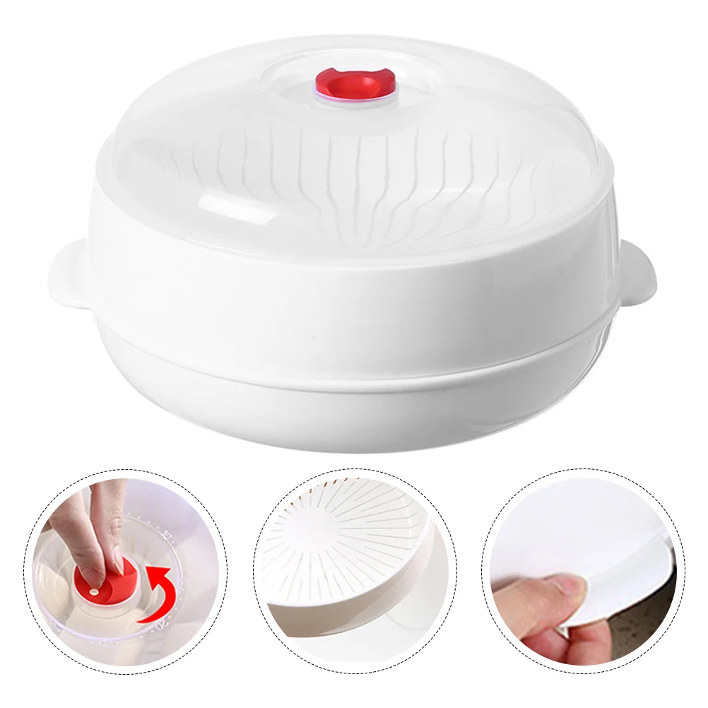 Microwave Steamer Plastic Food Dumpling Dumplings Steamed Container Versatile Steaming Plate Fish Dish Holder Professional for