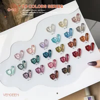 Vendeeni Super Sparkle Unique 24 couleurs réfléchissant Disco Gel vernis TPO HEMA gratuit diamant paillettes Gel vernis à ongles fournitures 3