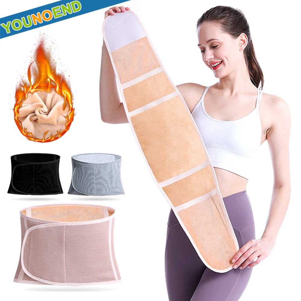 

Winter Thicken Thermal Plush Waist Warmer Lumbar Support Belt Cozy Warm Abdominal Protector Stomach Body Wrap Band Back Brace