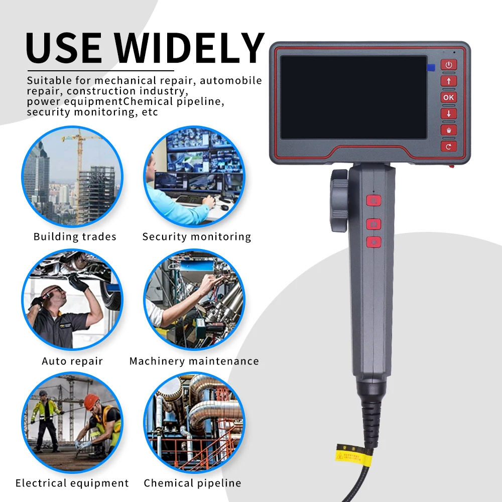 WDLUCKY 3.9mm 5inches Rotatable 360Degree Endoscope Mini Camera Borescope Waterproof IP67 6 LED Car Inspection Camera 3