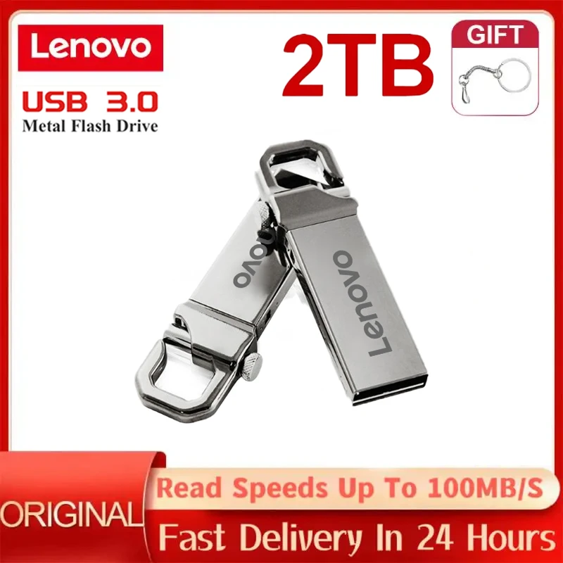 Lenovo Metal U Disk 2Tb Pen Drive Portatile 1Tb Ad Alta Velocità Usb 3.0 Interfaccia Di Tipo C Impermeabile 1Tb 128Gb Memoria Usb Flash Disk