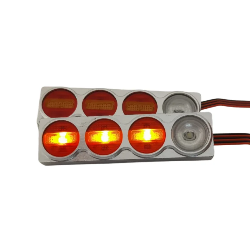Metal LED Taillight Tail Lamp for 1/14 Tamiya RC Truck Car SCANIA VOLVO FH12 FH16 ACTROS AROCS MAN Degree DIY Parts 2