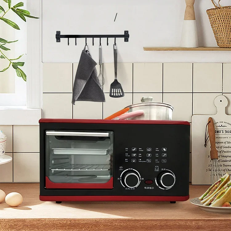 New Household Pink Breakfast, Maker 4 In 1 Steaming Baked Multifunction Breakfast Machine/ 2
