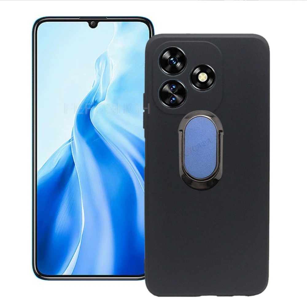 For Blackview Wave 8C 6.56"BlackviewWave8C Wave8C 8 Wave8 Back Ring Holder Bracket Phone Case Smartphone TPU Soft Silicone Cover 2