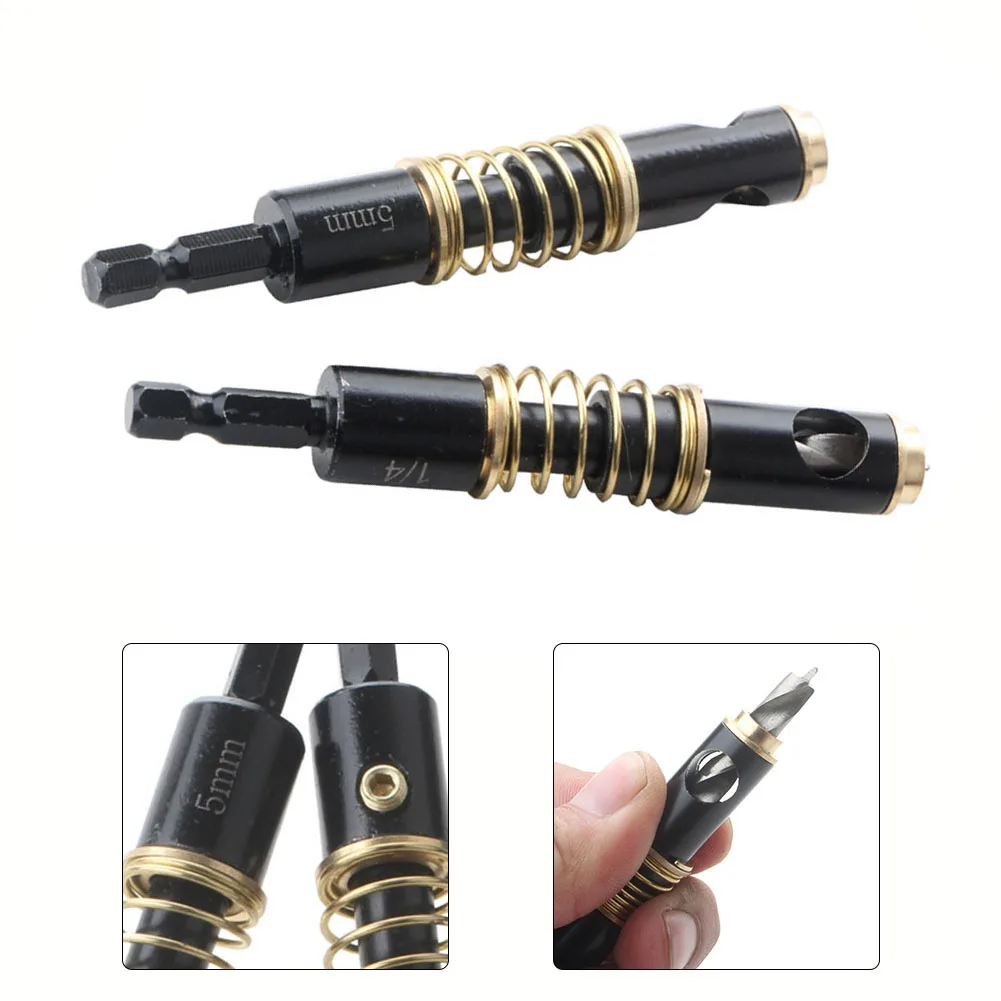 HSS Brass Self Centering Hinge Twist Drill Bits 1/4inch 5mm Hinge Tapper Hole Puncher Doors Template Window Reaming Cabinet Tool