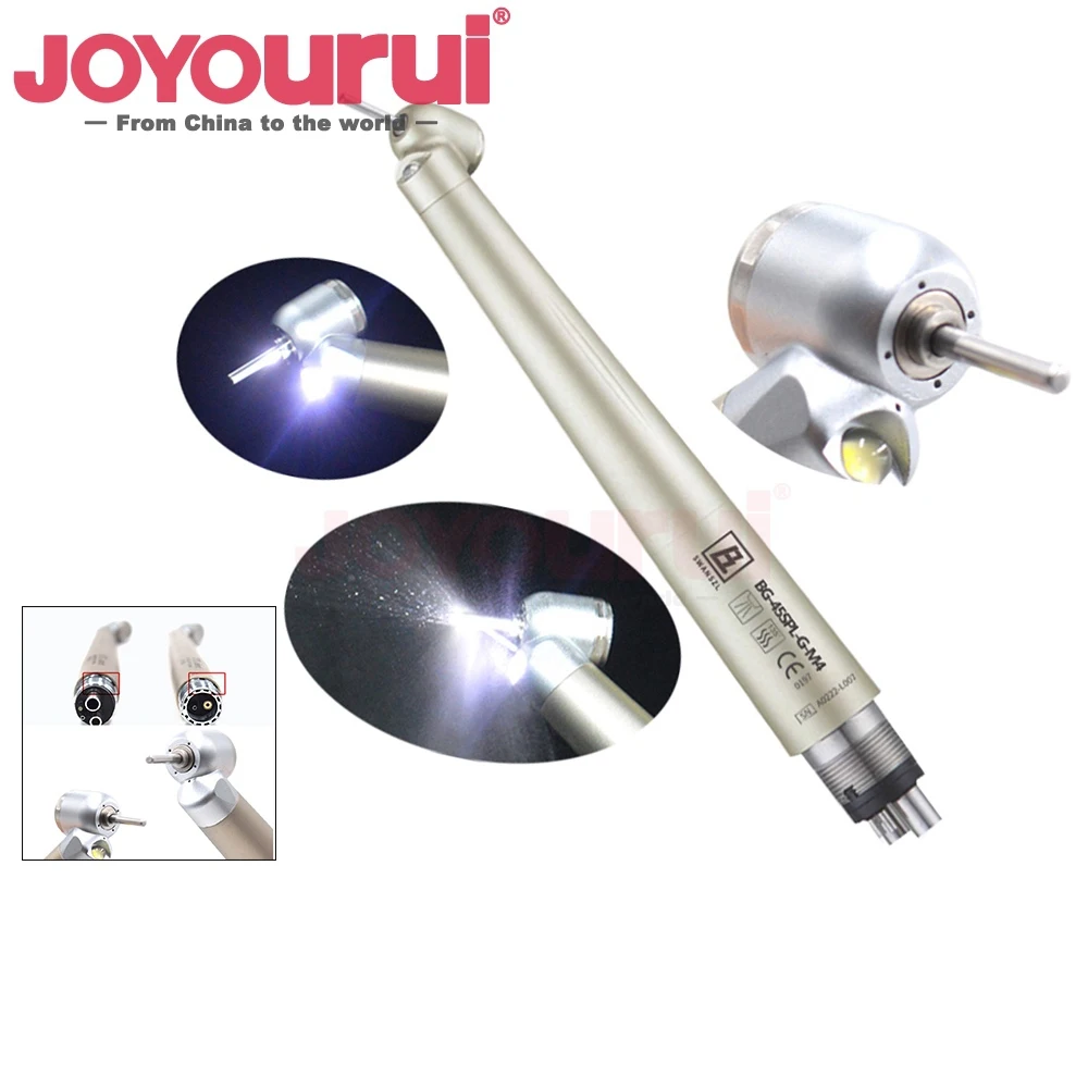 

High Standard New Type Dental LED Cartridge Rotor Push Button Air Turbine Handpiece 4 Hole Fiber Optic Dental Material Oral Care