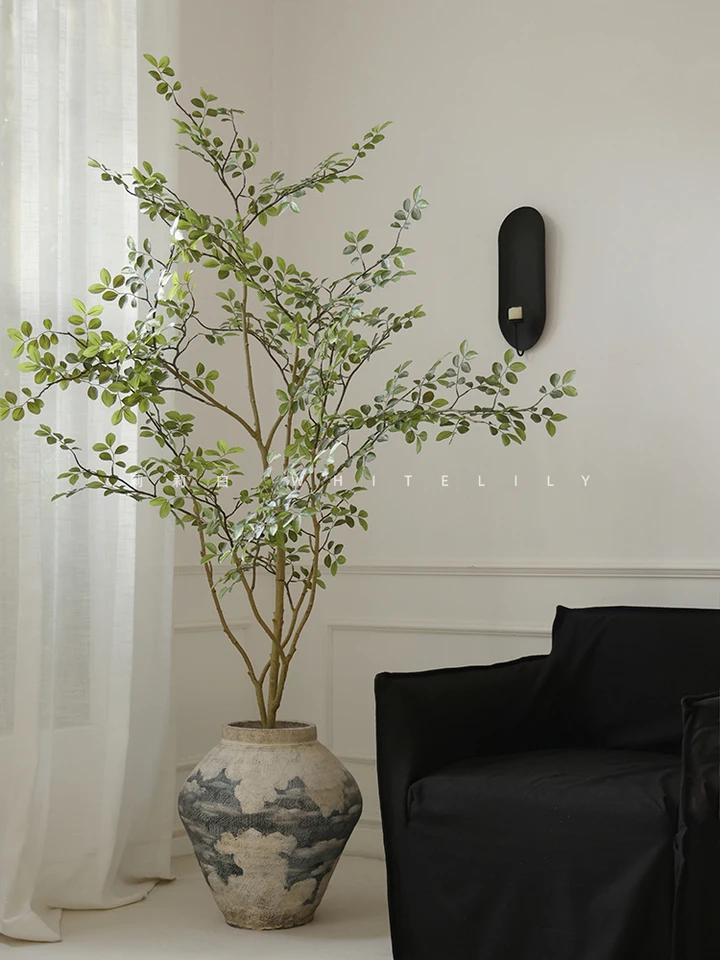 わび三三風床から天井までの花瓶粗い陶器の花装置