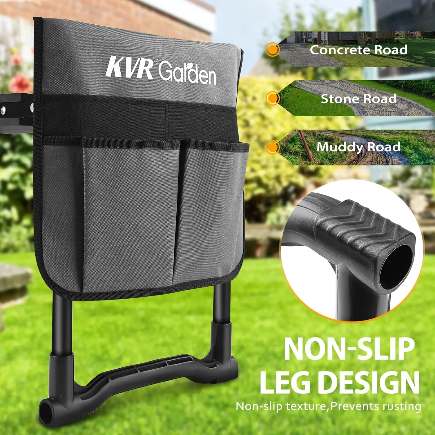 Garden Kneeler Seat. Heavy Duty. Upgraded Bench. 10.2" Wide. Anti-Rust & Anti-Wear. Foldable. Prevents Back Pain. Gift for All.