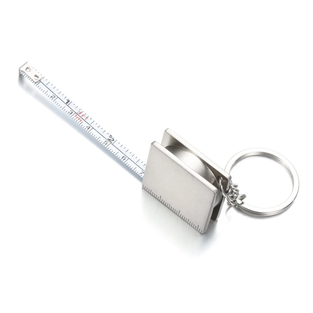Description Picture 5 of itemStainless Steel Retractable Tape Measures 33mm Mini Square Keychain Centimeter Inch Double Scale Portable Measuring Tools
