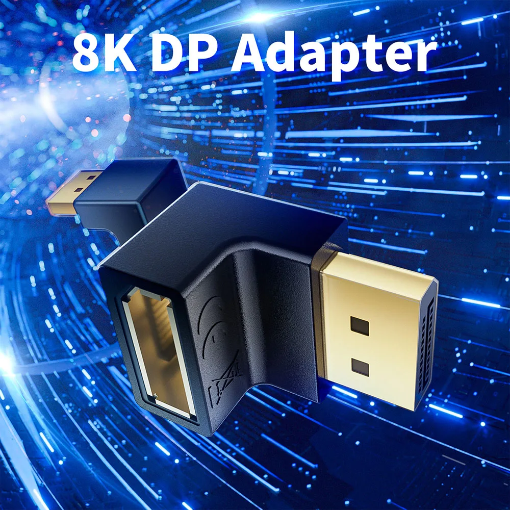 Displayport Adapter Right angled DP to DP Displayport 1.2 Converter 4k/60Hz 2K/144Hz Pass Through 90 Degree Male-Female,dp adapter