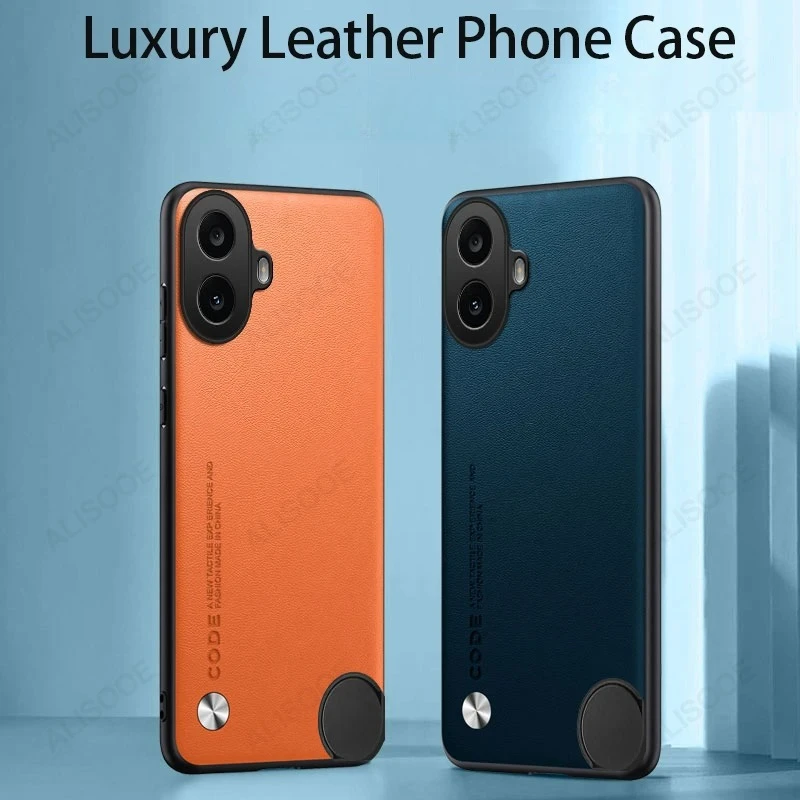 Luxury Fiber Texture PU-Leather Shockproof Phone Case Cover