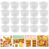 100pcs 50/100ml Disposable Plastic Takeaway Sauce Cup Condiment Container Food Packing Box Pigment Paint Box With Lids 1