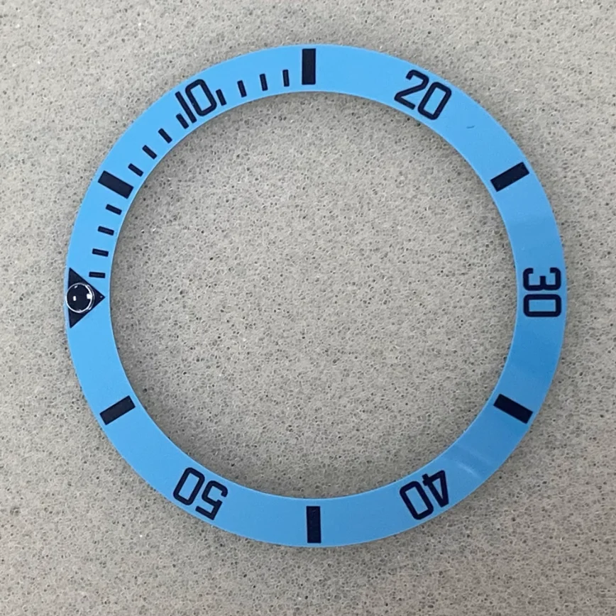 

Watch Bezel 38MM Ceramic Inset SUB Slant Ring Mouth Digital Lake Blue Inner Diameter 30.5mm Watch Accessories