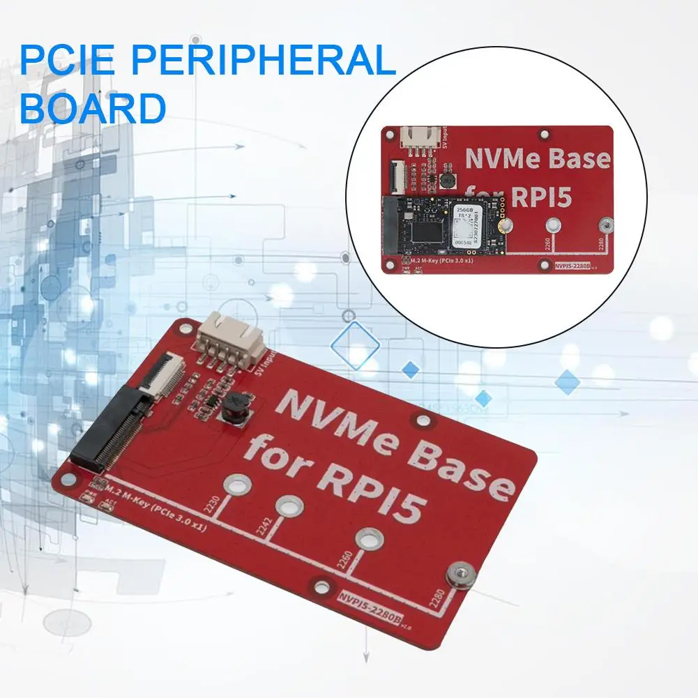 

M.2 NVMe SSD 2280 PIP PCIe периферийная плата для Raspberry Pi 5 удлинительная плата адаптера I9Y8