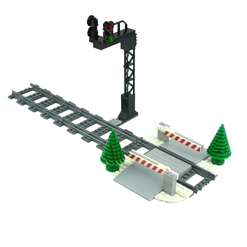 City Train Rail Tracks and Railway Building Block Set - Creative DIY Brick Toys