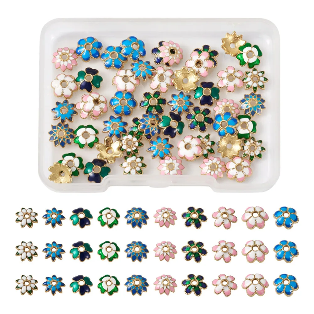 Lot De 30 Pendentifs Fleurs De Cerisier Roses En Alliage émaillé - Pour Création De Bijoux DIY (bracelets, Colliers, Boucles D'oreilles)