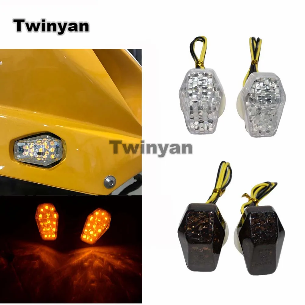 Intermitentes LED de montaje empotrado transparente/ahumado para motocicleta Suzuki GSXR600 GSXR750 GSXR1000 Bandit 600S 1200S 1250S SV650S SV1000S