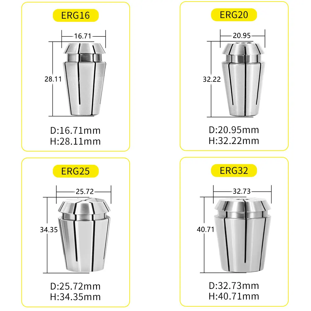ERG16 ERG20 ERG25 ERG32 탭 콜렛 ERG 탭핑 콜렛 탭스 스퀘어 탭핑 M2 M3 M27 M30 ISO JIS DIN 타입 탭 CNC 밀링 도구