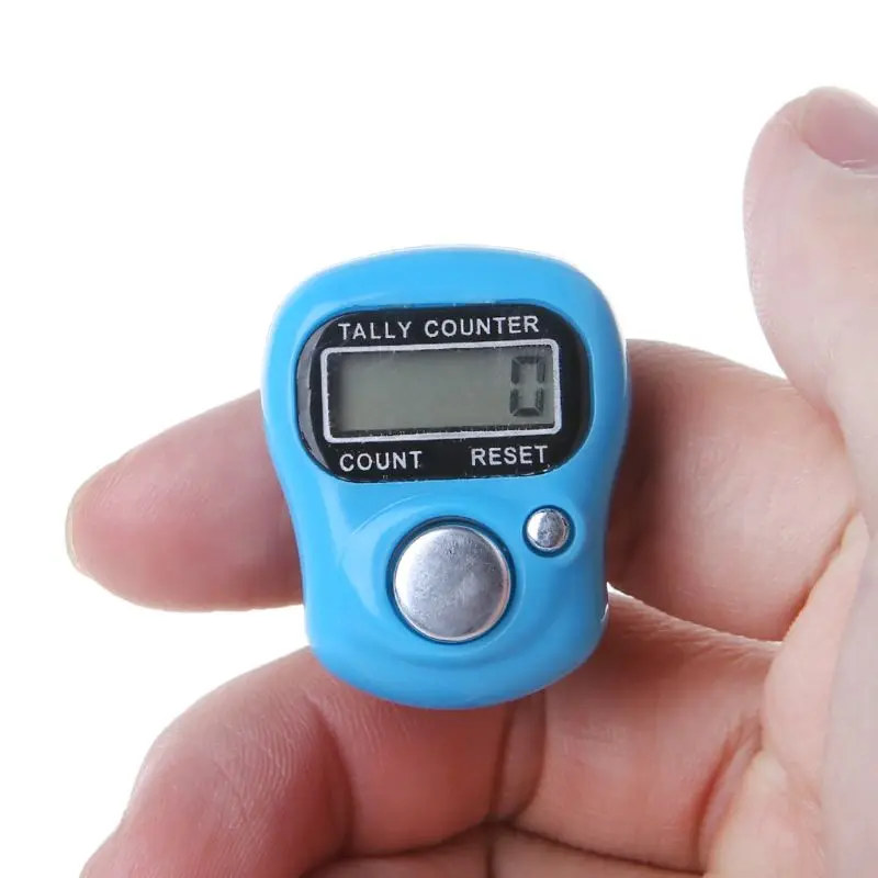 10PCS Electronic Digital Finger Ring Tally Counter Hand Held Knitting Row  Counter Clicker NEW Mini Point Marker Counter LCD