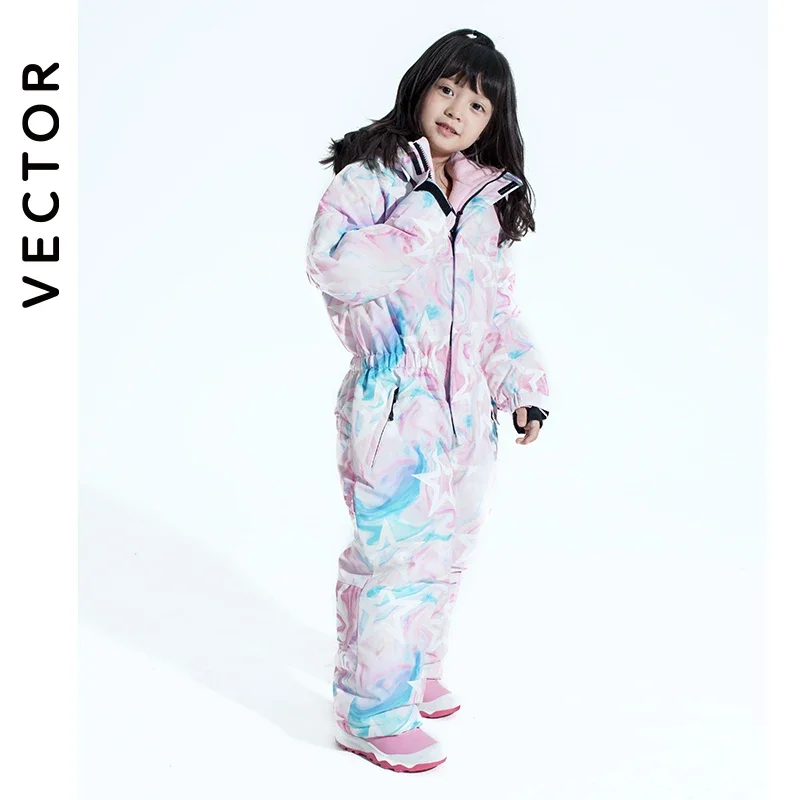 -30 Degree Children Ski Jumpsuit Winter Snowboard Jacket Boys and Girls Outdoor Snow Suits Warm Waterproof Kids Ski Jacket