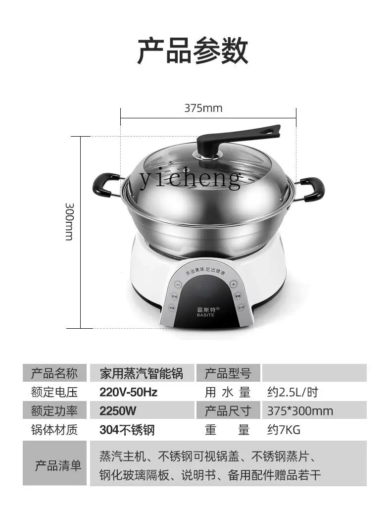 Tqh Multi-Functional Household Seafood Steam Pot Smart Electric Steamer Commercial Steam Hot Pot Fast Seafood Steamer